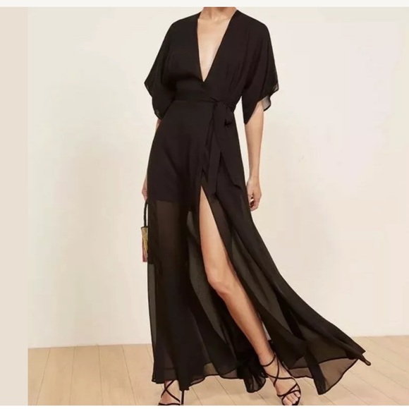 reformation winslow wrap dress